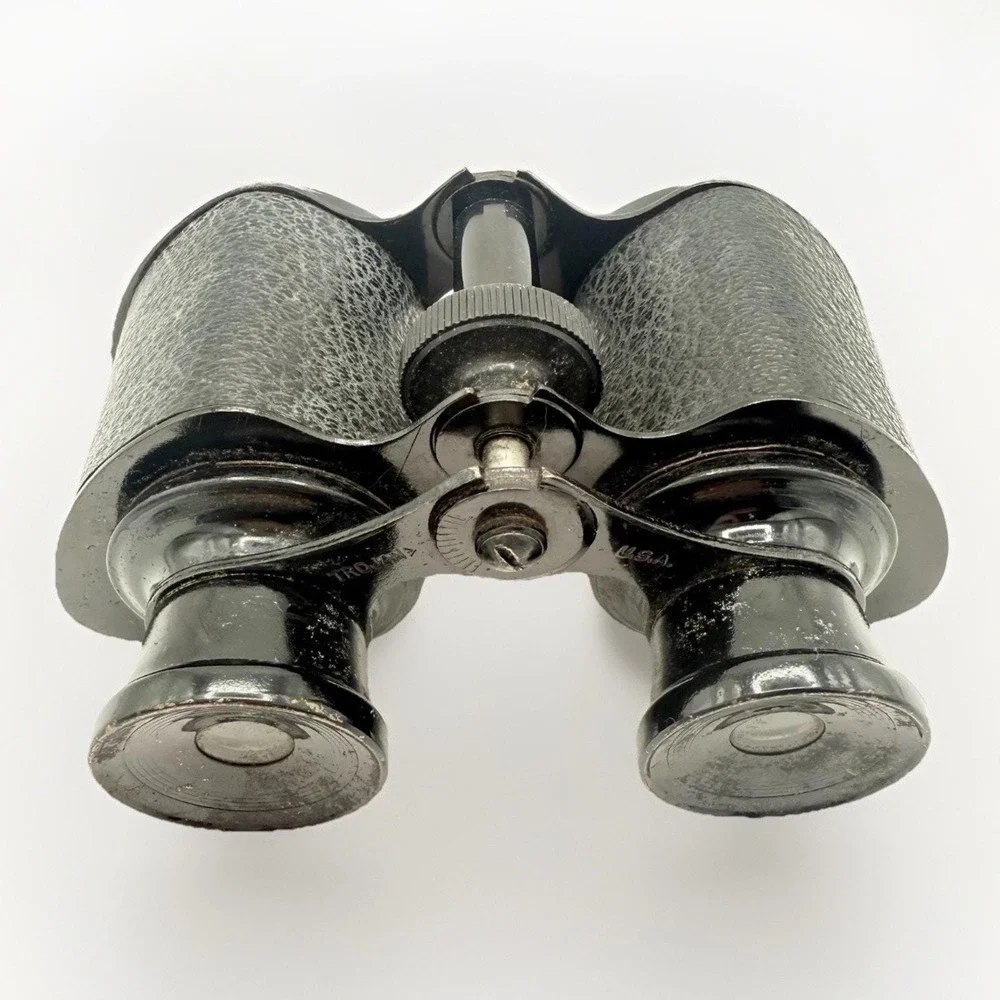Vintage Opera Glasses Binoculars Black Metal  Trojan USA 1930s 1940s ~ 4.5